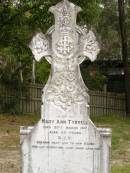 
Mary Ann TYRRELL,
died 20 March 1917 aged 54 years;
Tallebudgera Catholic cemetery, City of Gold Coast
