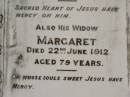 
William DOLAN,
born Kings County Ireland 1830,
died 10 Feb 1904;
Margaret,
widow,
died 22 June 1912 aged 79 years;
Catherine HARDY,
daughter,
died 85 years;
Tallebudgera Catholic cemetery, City of Gold Coast
