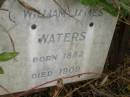 William James WATERS, born 1882, died 1909; Tallebudgera Catholic cemetery, City of Gold Coast 
