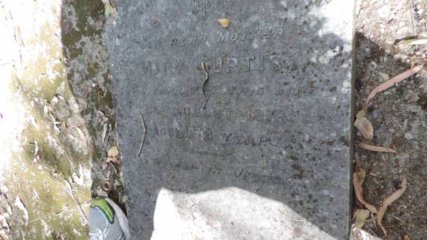 Mary CURTIS  | d: 3 Aug 1912, aged 78  | Tamborine Plunkett Road Cemetery (Cedar Creek)  |   | 