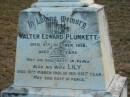 Walter Edward PLUNKETT 8 Oct 1936 aged 52  wife Lily 10 Mar 1981 aged 90  Tamborine Catholic Cemetery, Beaudesert  