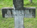 
Susan GOODIN
b: 9 Jun 1841, d: 9 Apr 1895
(husband) James GOODIN
b: 28 Sep 1828, d: 2 Apr 1911
Tamrookum All Saints church cemetery, Beaudesert 

