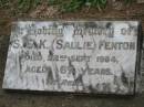 
S.E.K (Sallie) FENTON
22 Sep 1964, aged 67
Tamrookum All Saints church cemetery, Beaudesert
