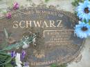 
Ralph James SCHWARZ
b: 12 Jul 1933, d: 17 Mar 2001
Tamrookum All Saints church cemetery, Beaudesert
