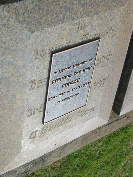 Desmond DeBurgh PERSSE  | b: 31 Aug 1918, d: 20 Dec 1997  | Tamrookum All Saints church cemetery, Beaudesert  | 