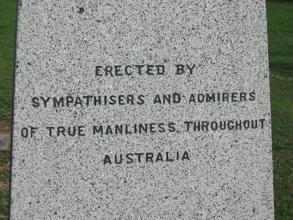 George DOYLE  | b: Brookfield 28 Apr 1869  |   | Albert Christian DAHLKE  | b: Pimpama 10 December 1875  |   | murdered at Lethbridges Pocket (Warrego River) Easter Day 1902  | (interred 13 January 1904)  |   | <a href=LethbridgesPocket.html>Lethbridges Pocket</a>  | Tamrookum All Saints church cemetery, Beaudesert  | 