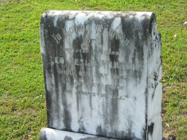 Leo Leslie WINTEN  | 6 May 1942  | Tamrookum All Saints church cemetery, Beaudesert  | 