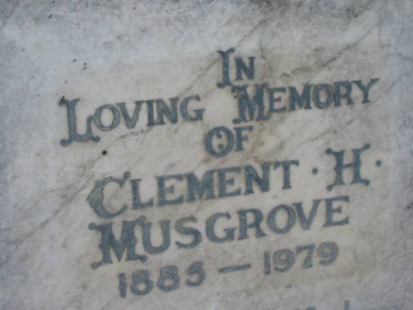 Clement H MUSGROVE  | 1885 - 1979  | Tamrookum All Saints church cemetery, Beaudesert  | 