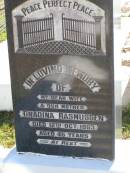 
Gnadina RASMUSSEN, wife mother,
died 12 Oct 1953 aged 45 years;
Tarampa Apostolic cemetery, Esk Shire
