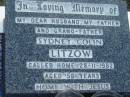 Sydney Colin LITZOW 28 Nov 1982 aged 56 Tarampa Baptist Cemetery, Esk Shire 