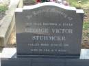 George Victor STUHMCKE 15 Jun 2001 aged 85 years 9 months Tarampa Baptist Cemetery, Esk Shire 