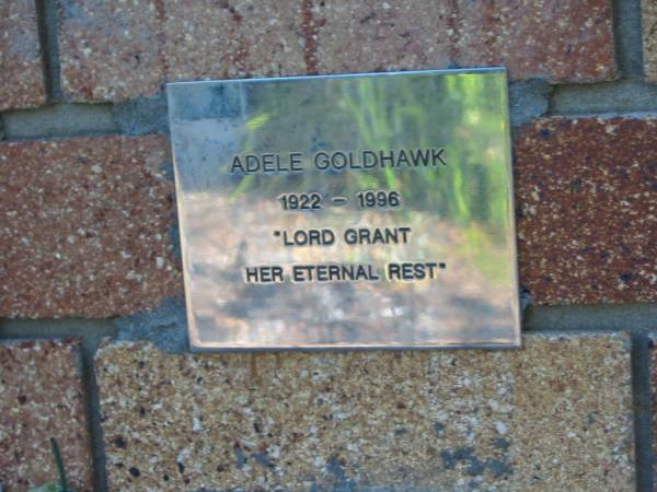 Adele GOLDHAWK,  | 1922 - 1996;  | Tea Gardens cemetery, Great Lakes, New South Wales  | 