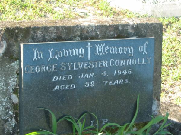 George Sylvester CONNOLLY,  | died 4 Jan 1946 aged 59 years;  | Tea Gardens cemetery, Great Lakes, New South Wales  | 
