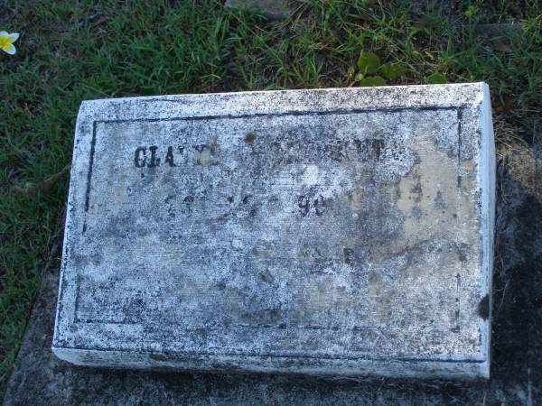 Gladys ORONKETT,  | died 26-12-90 aged 73 years;  | Tea Gardens cemetery, Great Lakes, New South Wales  | 