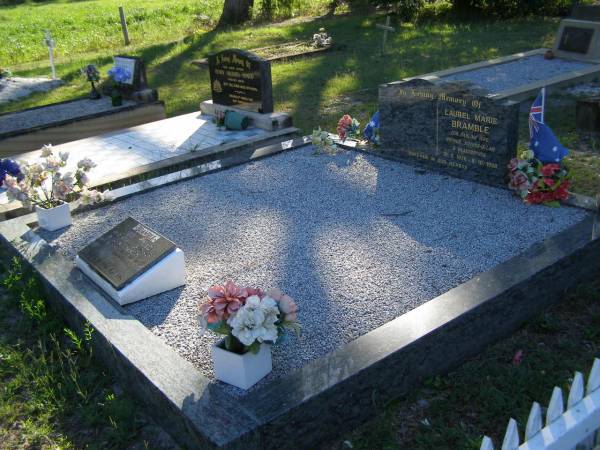 Laurel Marie BRAMBLE,  | wife mother mother-in-law grandmother,  | 19-2-1926 - 8-10-1988;  | Tea Gardens cemetery, Great Lakes, New South Wales  | 