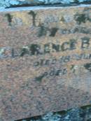 
Clarence Bede DELORE,
died 18 June 1958 aged 71 years,
husband;
Tea Gardens cemetery, Great Lakes, New South Wales
