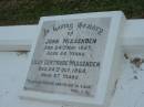 John Missenden
24 May 1957
aged 59
Lilly Gertrude MISSENDEN
24 Oct 1964
aged 67
The Gap Uniting Church, Brisbane
