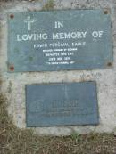 
Edwin Percival EARLE
husband of Eleanor
29 Nov 1974

E P EARLE
29 Nov 1974
aged 84

The Gap Uniting Church, Brisbane
