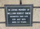 William Robert OWEN
8 Jul 1979
aged 54
The Gap Uniting Church, Brisbane