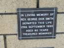 Rev George Dick SMITH
29 Sep 1995
aged 82
The Gap Uniting Church, Brisbane