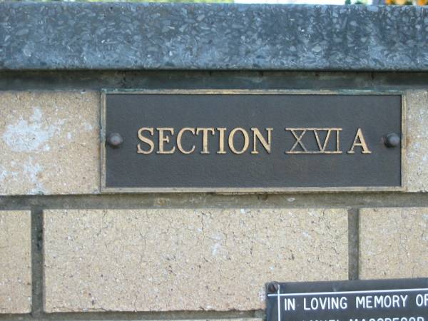 Section XVI A  | The Gap Uniting Church, Brisbane  | 