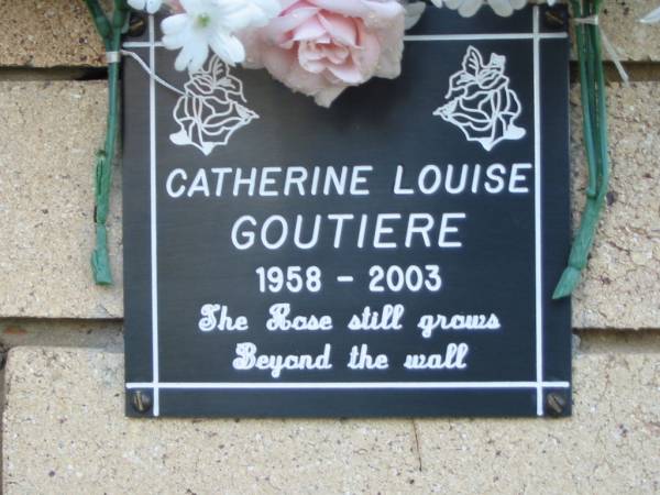 Catherine Louise GOUTIERE  | 1958 - 2003  |   | The Gap Uniting Church, Brisbane  | 