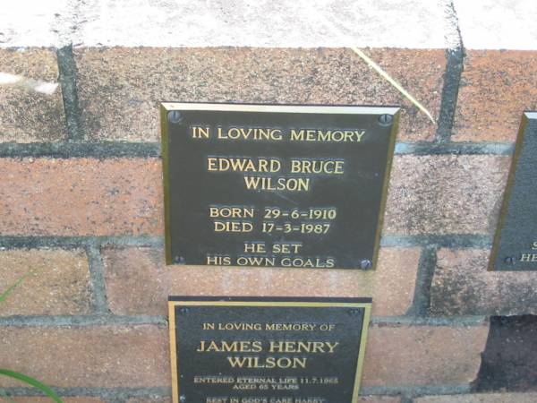 Edward Bruce WILSON,  | born 29-6-1910 died 17-3-1987;  | Wilson Family Private Cemetery, The Risk via Kyogle, New South Wales  | 