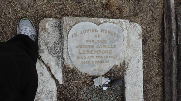 Judith Camille LECHFORD  | d: 4 Feb 1958, aged 6 months  | Theodore Pioneer / Old Theodore Cemetery  | 