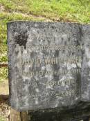 
David WHITTAKER,
died 20 April 1915 aged 77 years;
Ann,
first wife,
died 15 ct 1878 aged 38 years;
[another plaque lower]
[REDO]
Tiaro cemetery, Fraser Coast Region
