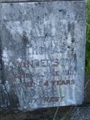 
Elizabeth ANDERSON,
mother,
died 17 April 1903 aged 76 years;
Thomas ANDERSON,
father,
died 2 June 1913 aged 94 years;
Tiaro cemetery, Fraser Coast Region
