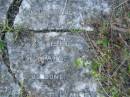 
Robert Joseph,
husband of Margaret HALES,
died 5 May 1918 aged 45 years;
Margaret HALES,
died 4 Nov 1944 aged 82 years;
Tiaro cemetery, Fraser Coast Region
