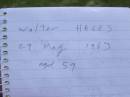 
Walter HALES,
died 29 May 1963 aged 59 years;
Tiaro cemetery, Fraser Coast Region
