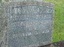 
John CONNORS,
died 1896;
Anne CONNORS,
died 1911;
erected by daughter Mary;
Tiaro cemetery, Fraser Coast Region
