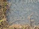 
William JACOBSEN,
died 22-3-60 aged 62 years;
Charlotte JACOBSEN,
died 7-5-87 aged 80 years;
Tiaro cemetery, Fraser Coast Region
