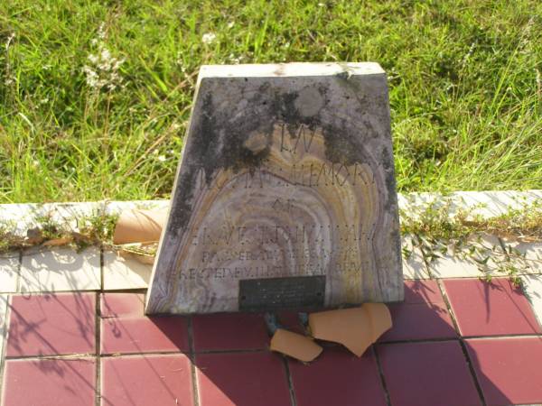 Ernest John WARD,  | died 1933 aged 53 years,  | erected by wife & family;  | Emiline Ann,  | mother,  | died 31-3-67 aged 84 years;  | Derrick Arther,  | died 22-9-29 aged 2 years 14 days;  | Tiaro cemetery, Fraser Coast Region  | 