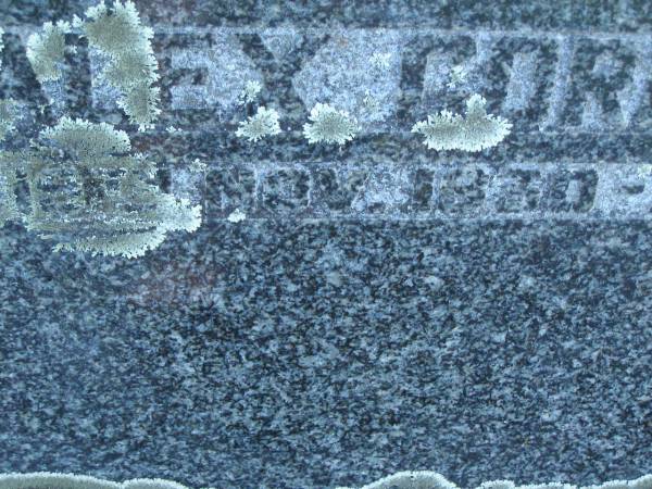 Alex GORDON,  | died 15? Nov 1930 aged 31 years;  | Tiaro cemetery, Fraser Coast Region  | 