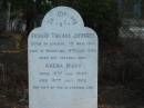 Richard Thomas JEFFERIES 2 Nov 1841 - 4 Aug 1920, wife Arena Mary 15 Jan 1849 - 18 July 1932, Tingalpa Christ Church (Anglican) cemetery, Brisbane 