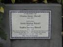 
Charles Henry WAVELL 1856-1912, 
sisters Jessie Marion WAVELL 1848-1934, 
Sophia Jemima WAVELL 1850-1939

They lived in Brisbane Road, Wynnum and may have been related to Thomas John Way 1881-1963, buried in D37 with his mother Anna Way (nee Gale) 1854-1936

Copyright: Jan Phillips
Tingalpa Christ Church (Anglican) cemetery, Brisbane

