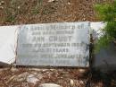 
Ann CRUST died 6 Sept 1956 aged 91 years,
Tingalpa Christ Church (Anglican) cemetery, Brisbane


