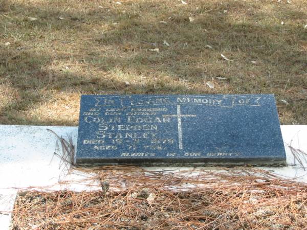 Colin Edgar Stephen STANLEY died 19 Mar 1979 aged 71 years,  | Tingalpa Christ Church (Anglican) cemetery, Brisbane  |   | 