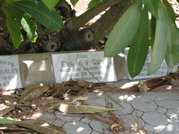 Eva M.V. GUY died 21 Mar 1937 aged 36 years,  | Tingalpa Christ Church (Anglican) cemetery, Brisbane  |   | 