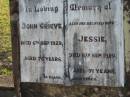 
John GRIEVE
6 Sep 1929 aged 76
(wife) Jessie
6 Sep 1929 aged 71
Toogoolawah Cemetery, Esk shire
