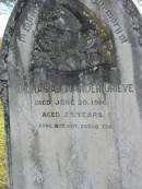 Thomas Alexander GRIEVE 20 Jun 1916 aged 25 Toogoolawah Cemetery, Esk shire 