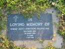 
Robert (Bert) Armstrong MULHOLLAND,
died 6 Aug 1999 aged 78 years;
Toogoolawah Cemetery, Esk shire
