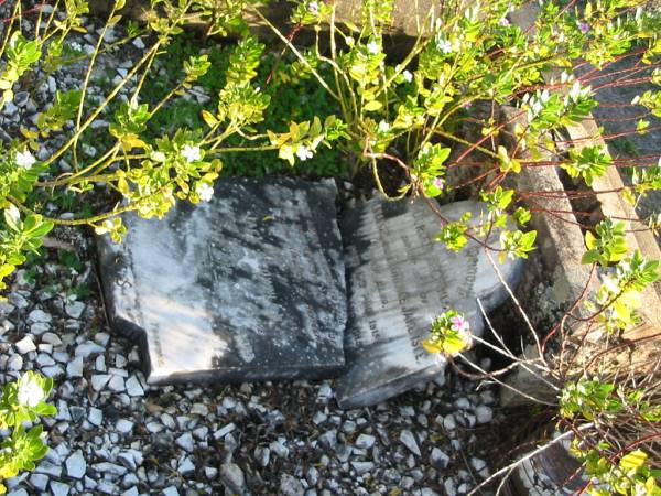 Gordon BROWNLOW  | infant son of George and Florence Jane ISLE  | of ELDO?  | b: 13 Aug 1915, d: 15 Aug 1915  | Jack BROWNLOW  | 2nd son  | d: 6 Oct 1920 aged 4 years  | Toogoolawah Cemetery, Esk shire  | 