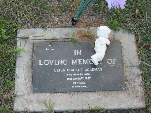 Leila Chaille COLEMAN  | 28 Jan 1997 aged 79  | Toogoolawah Cemetery, Esk shire  | 