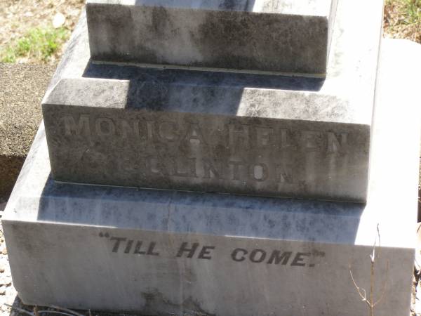 Toowong Cemetery, Por 20, Sec 17, Grave 25;  | Eglinton Monica Helen, 04 / 08 / 1942, 55 years;  |   | Monica Helen EGLINTON;  |   | 