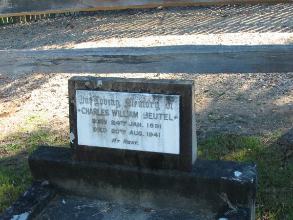 Charles William BEUTEL  | B: 24 Jan 1891  | D: 20 Aug 1941  |   | Tygum Pioneer Cemetery, Logan City  | 