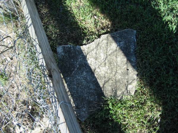 (unreadable)  | Tygum Pioneer Cemetery, Logan City  | 