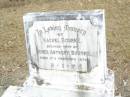 
Rachel BOURKE,
wife of Jones Anthony BOURKE,
died 17 Feb 1876;
Upper Caboolture Uniting (Methodist) cemetery, Caboolture Shire
